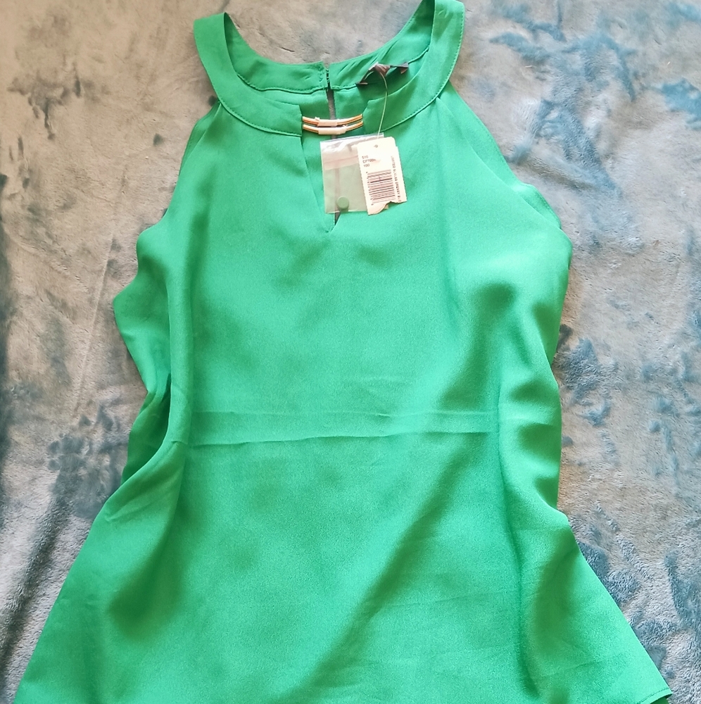 NWT The Limited Green Sleeveless Blouse